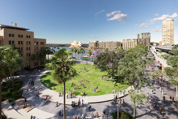 Circular Quay Renewal - First Fleet Park. Concept only. Subject to detailed design.