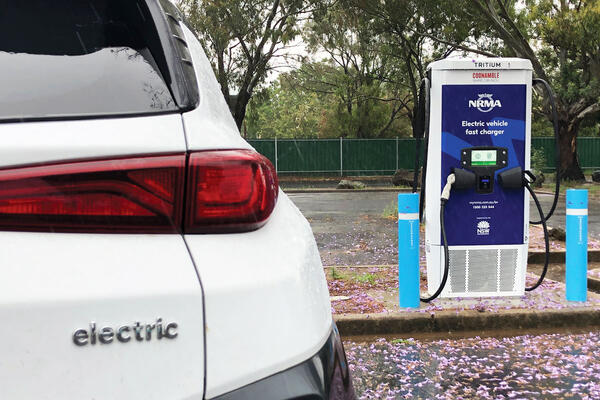 Regional fast charger provided by Transport for NSW and the NRMA