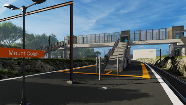 Artist’s impression of the new Mount Colah Station Footbridge from station platforms