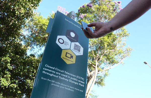 Digital Trust- Signage installed at Sydney Olympic Park