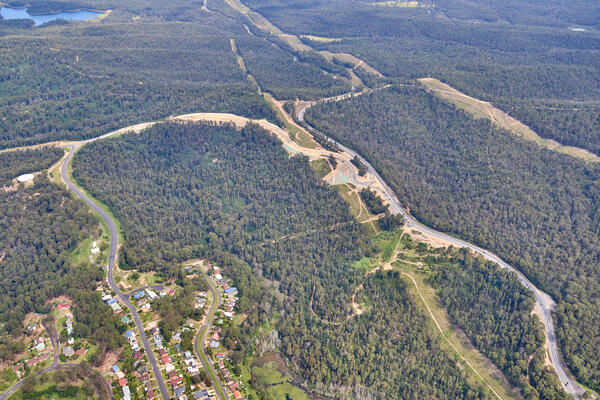 South Batemans Bay Link Road - Looking southbound along the Princes Highway (March 2023).