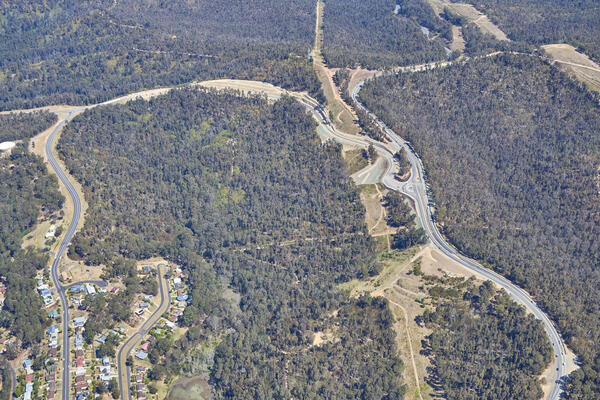 Aerial of South Batemans Bay Link Road project