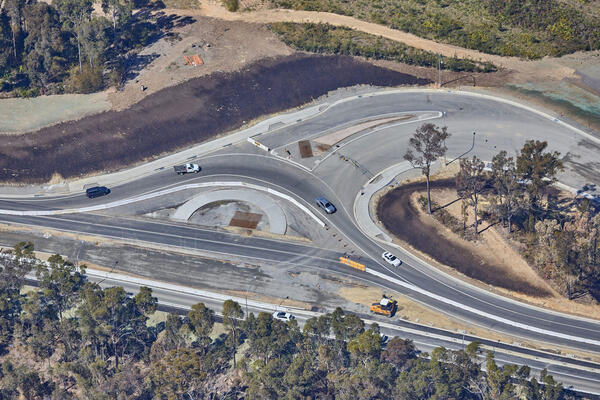 Aerial view of the Princes Highway intersection