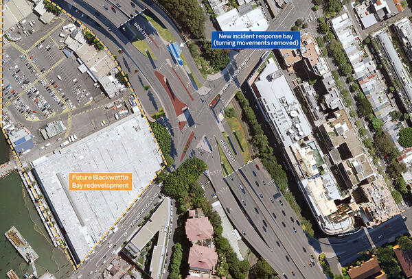 Pyrmont Bridge Rd and Bank St intersection modifications after