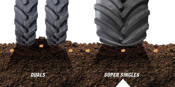 Examples of super single tyres