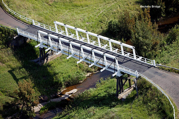 Beckers Bridge - aerial view