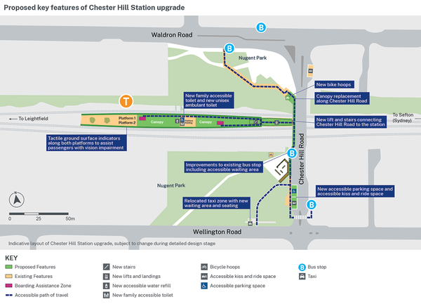 Chester Hill station upgrade - schematic