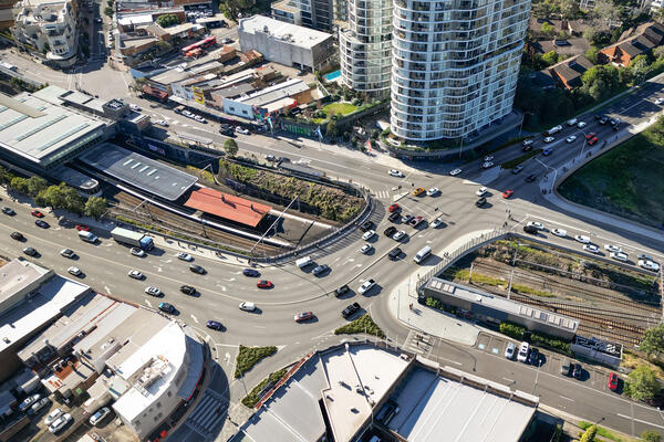 Epping Bridge Project drone view Bridge St