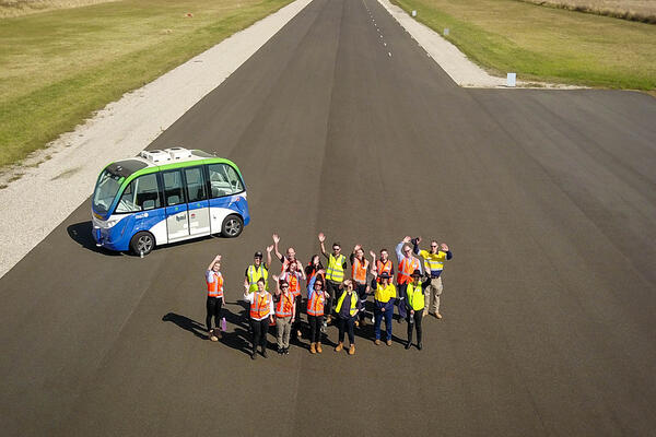 Connected and automated shuttle on the FMTRC runway