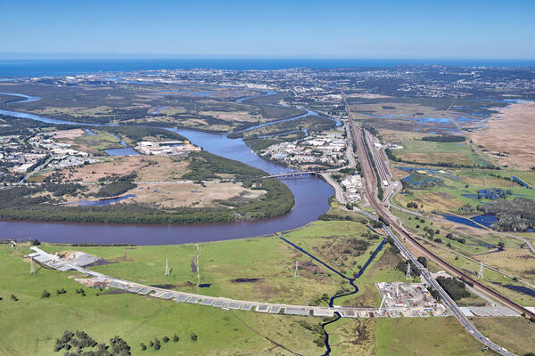 Greater Newcastle traffic impacts - aerial view