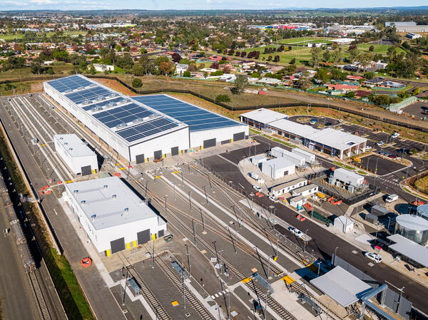 Aerial shot of Mindyarra Maintenance Centre in Dubbo