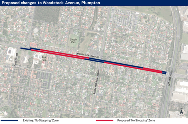 Proposed changes to Woodstock Avenue, Plumpton between Duke Street and the M7