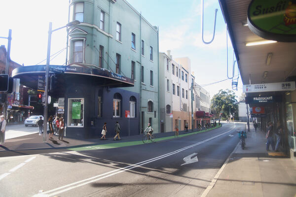 Wilson Street Cycleway artist impression