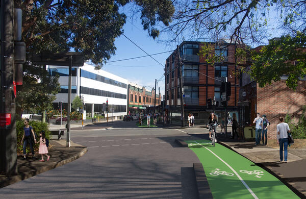 Wilson Street Cycleway artist impression