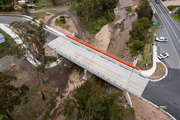 Transport for NSW Fixing Country Bridges - Bega Murrabrine Creek Bridge after improvements.