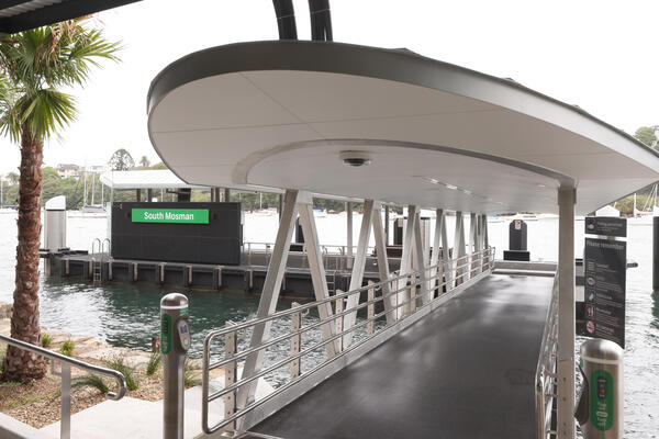 Transport for NSW View of the new South Mosman Wharf.