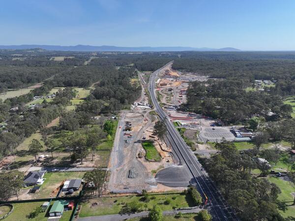 Looking north across the Jervis Bay Road intersection