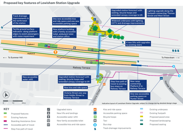 Transport for NSW Lewisham Station Upgrade schematic - June 2025.