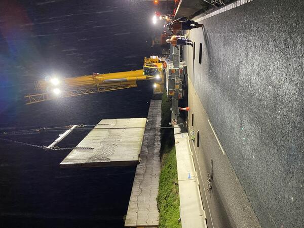 Nov 2024 - Noise wall removal on M1 Princes Motorway southbound