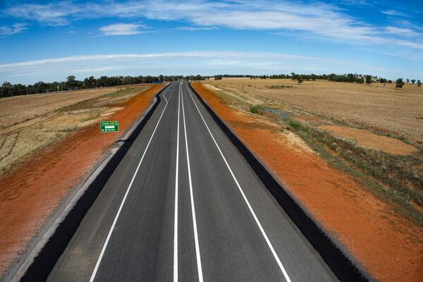 New Newell Highway alignment – the Parkes Bypass - heading southbound