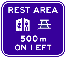 Rest Area (Symbolic 2 Services) 500m On Left (Example Only) - g7-213-2-2n_l