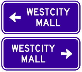Regional Shopping Centre Advance Direction (Left/Right) (Example Only) - g7-297n