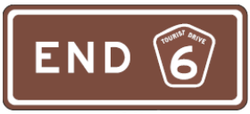 End (Tourist Drive Route Marker - one line) (Example Only) - g8-205-2n