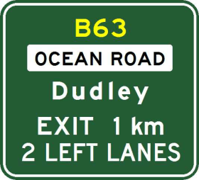 Advance Exit (Distance + Left Lane) - ge1-6