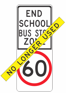 End School Bus Stop Zone (No Longer Used) - r3-215
