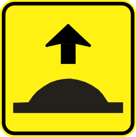 Temporary Portable Rumble Strip Ahead(Symbolic) - t5-210n