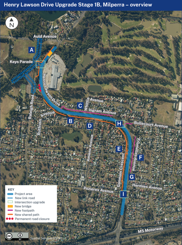 Henry Lawson Drive Overview Map