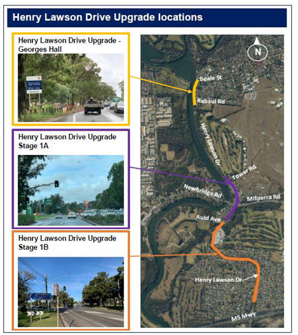 Henry Lawson Drive Upgrade Map 