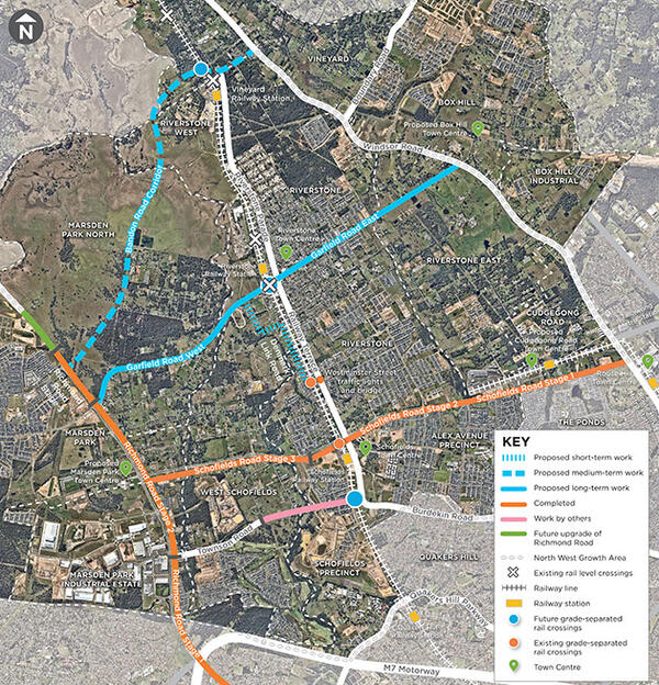 North West Growth Area road strategy map