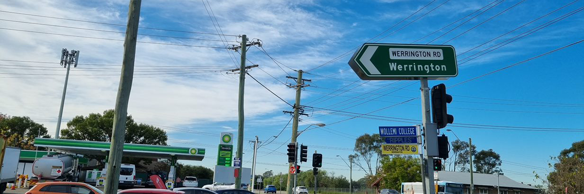 Great Western Highway and Werrington Road intersection