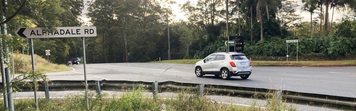 Bruxner Highway - Alphadale road intersection