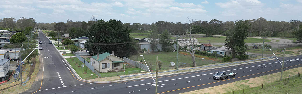 Aerial view of Denmark Link Road