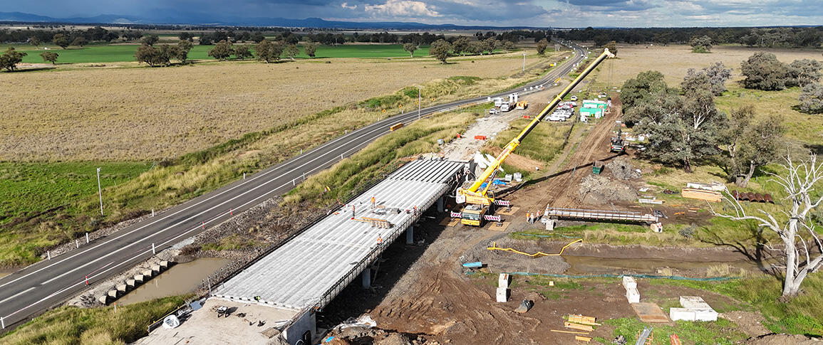 Spring Creek Bridge Girder placement