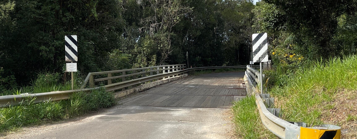Transport for NSW Friday Hut Road bridge, Binna Burra.