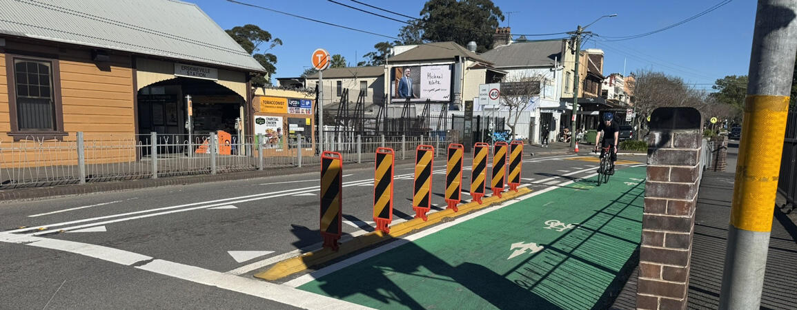 Transport for NSW Swanson Street cycleway Erskineville.