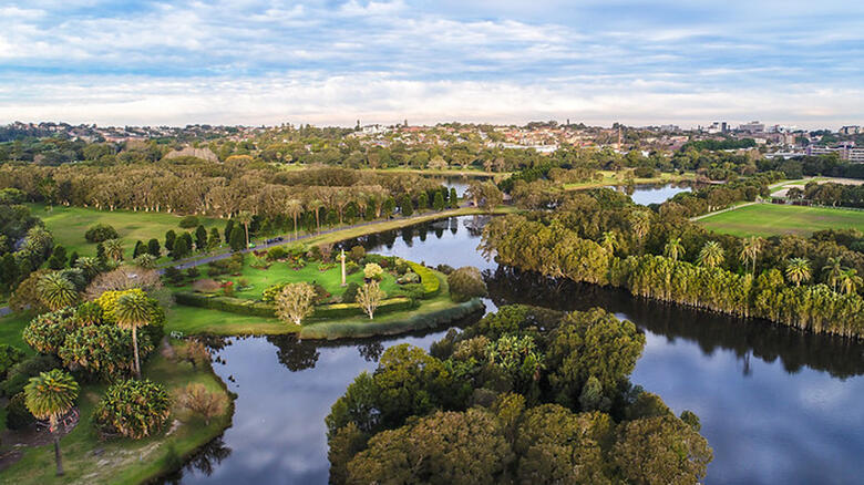 Greater Sydney Parklands Centennial Park aerial view