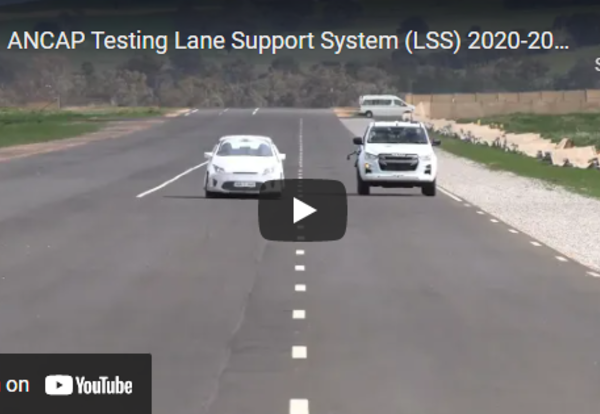 Australasian New Car Assessment Program (ANCAP) Safety Rating testing for Lane Support Systems (LSS) at our Future Mobility Testing Centre