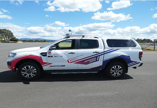 Automated Smart Ute at the Future Mobility Testing and Research Centre, Cudal NSW. 