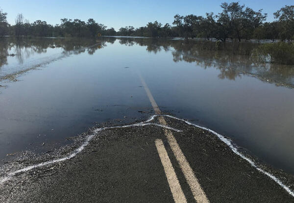 Flooded road