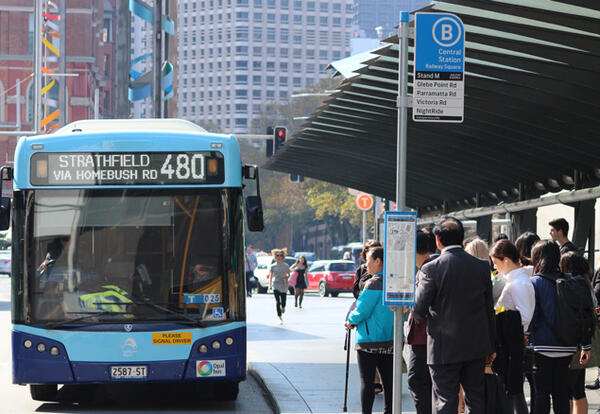 Sydney bus at Central Station