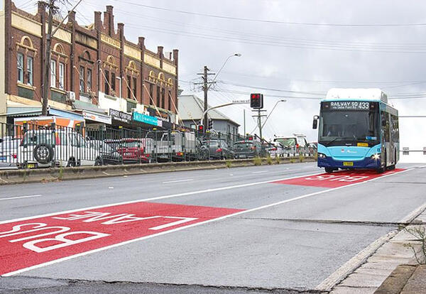 Victoria Road Rozelle bus lanes