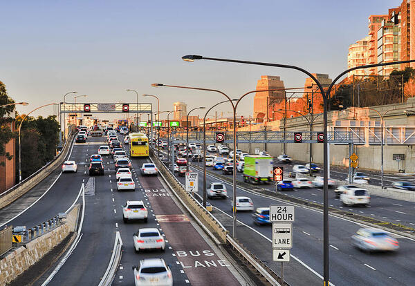 cars on metro highway - Harbour Bridge