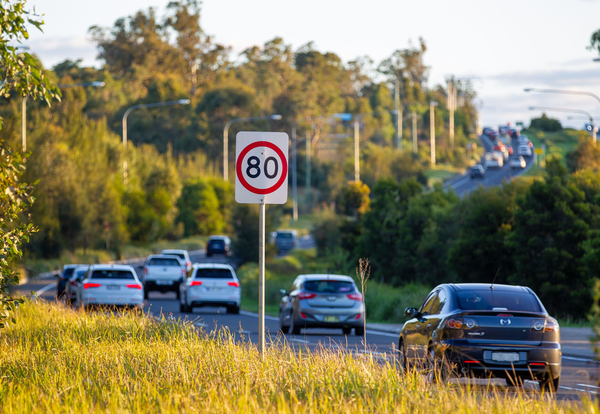 Transport for NSW cars on road.