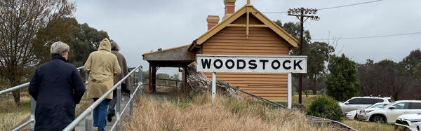 Woodstock railway station.